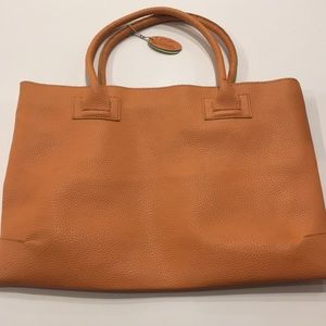 ✅ SOLD Orange Pebbled Tote/Bag/Purse/Career Briefcase